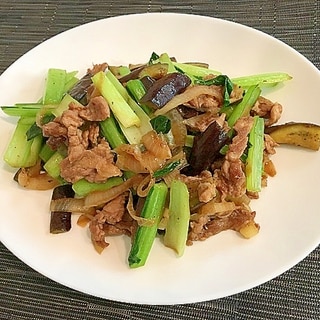 小松菜と豚肉のさっぱり炒め